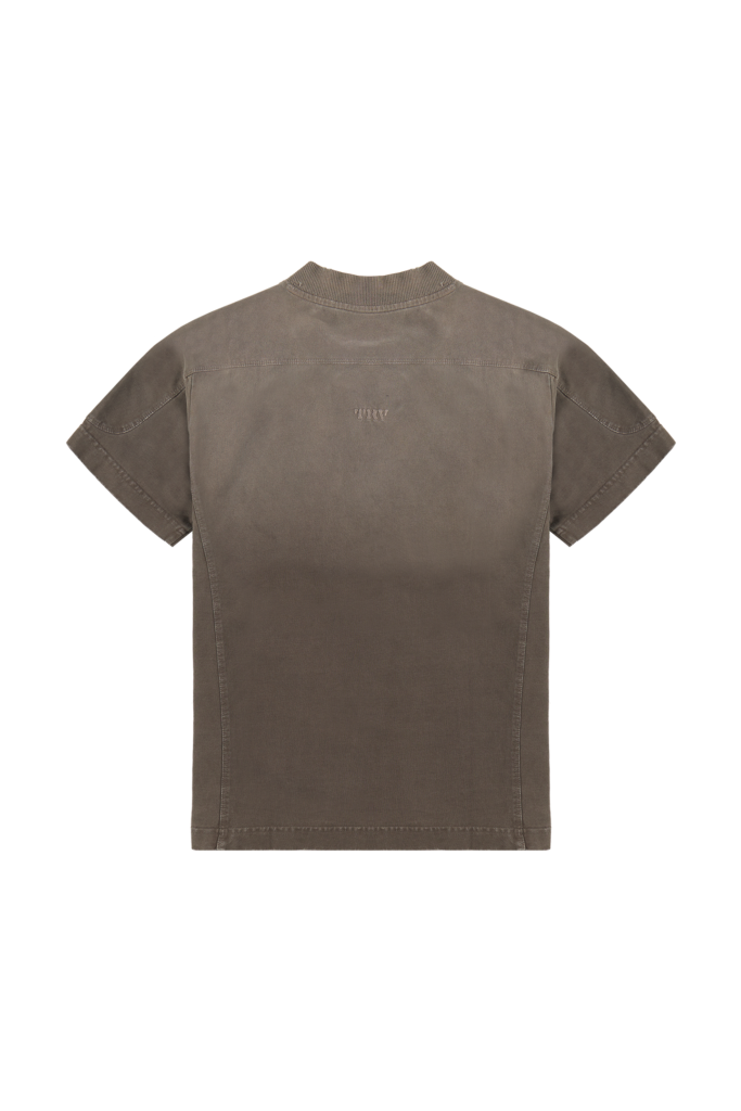 Brown Washed Slim Tee