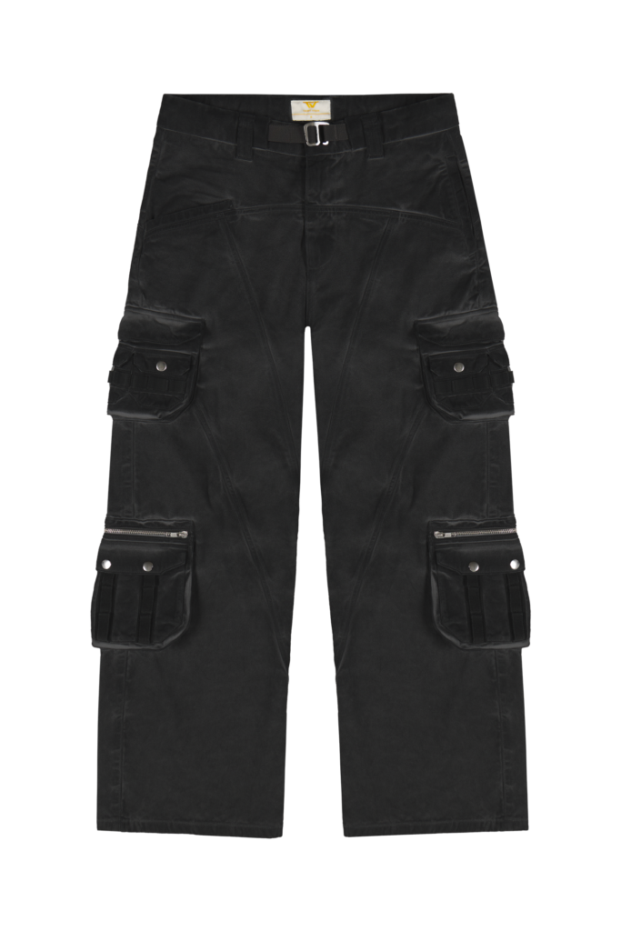 Heavy Wash Black Cargo