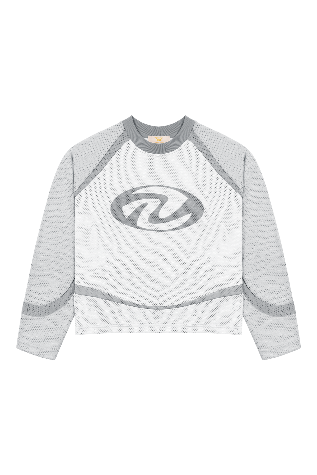 Grey Mesh Long Sleeve