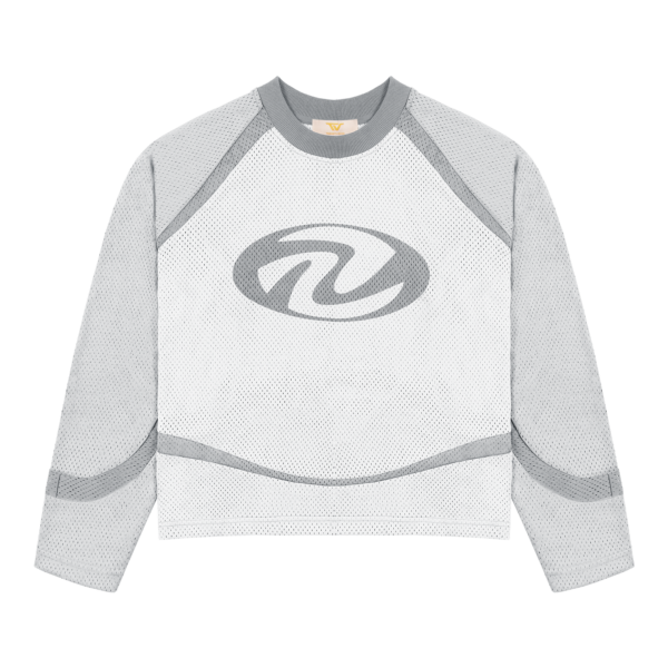 Grey Mesh Long Sleeve