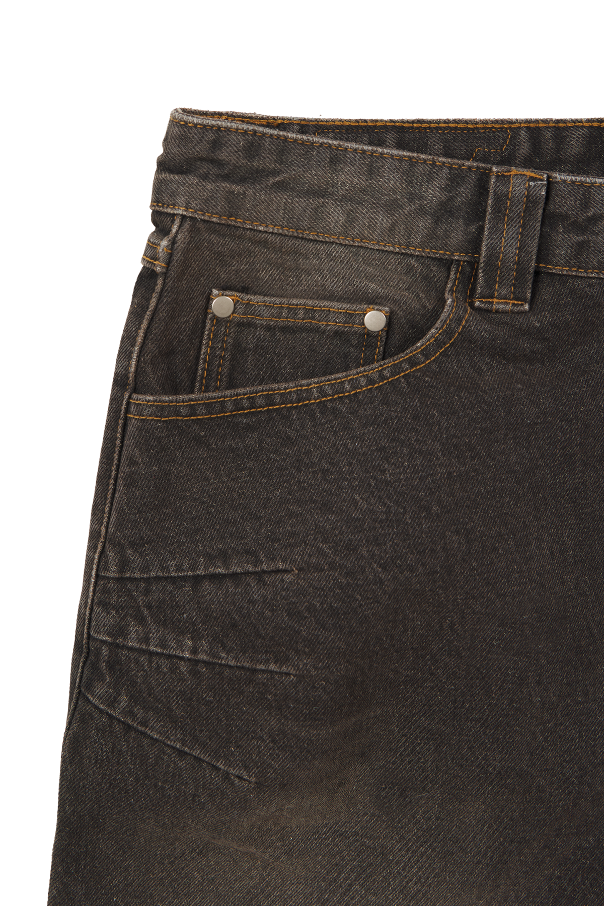 Mud Brown Basic Denim