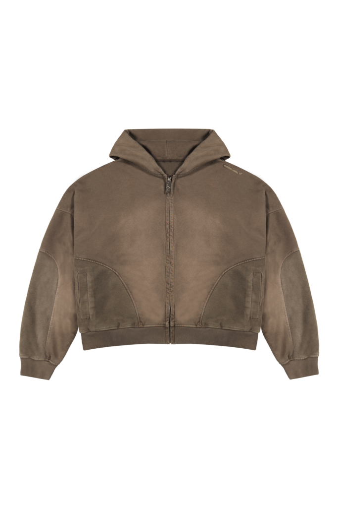 Mud Brown Zip Hoodie