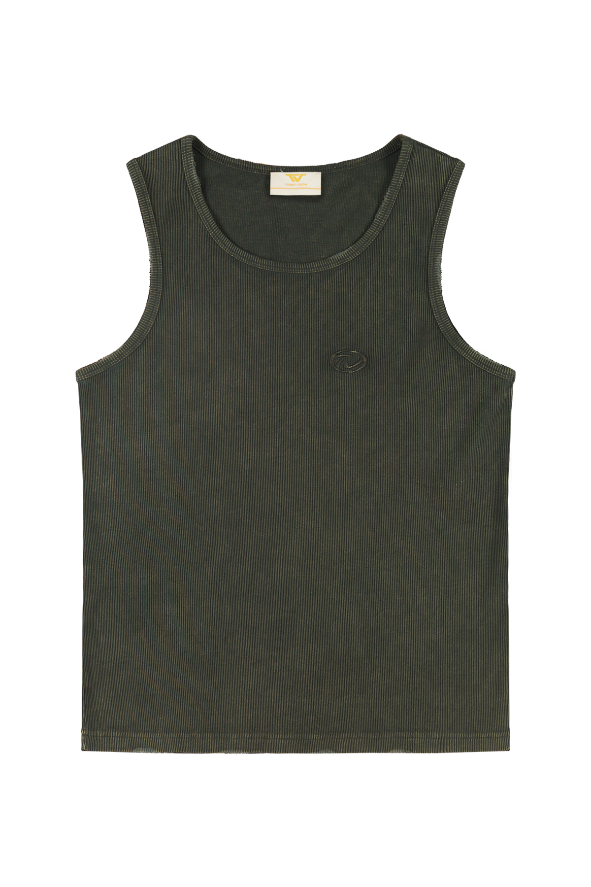 Olive "Echoes" Tank Top