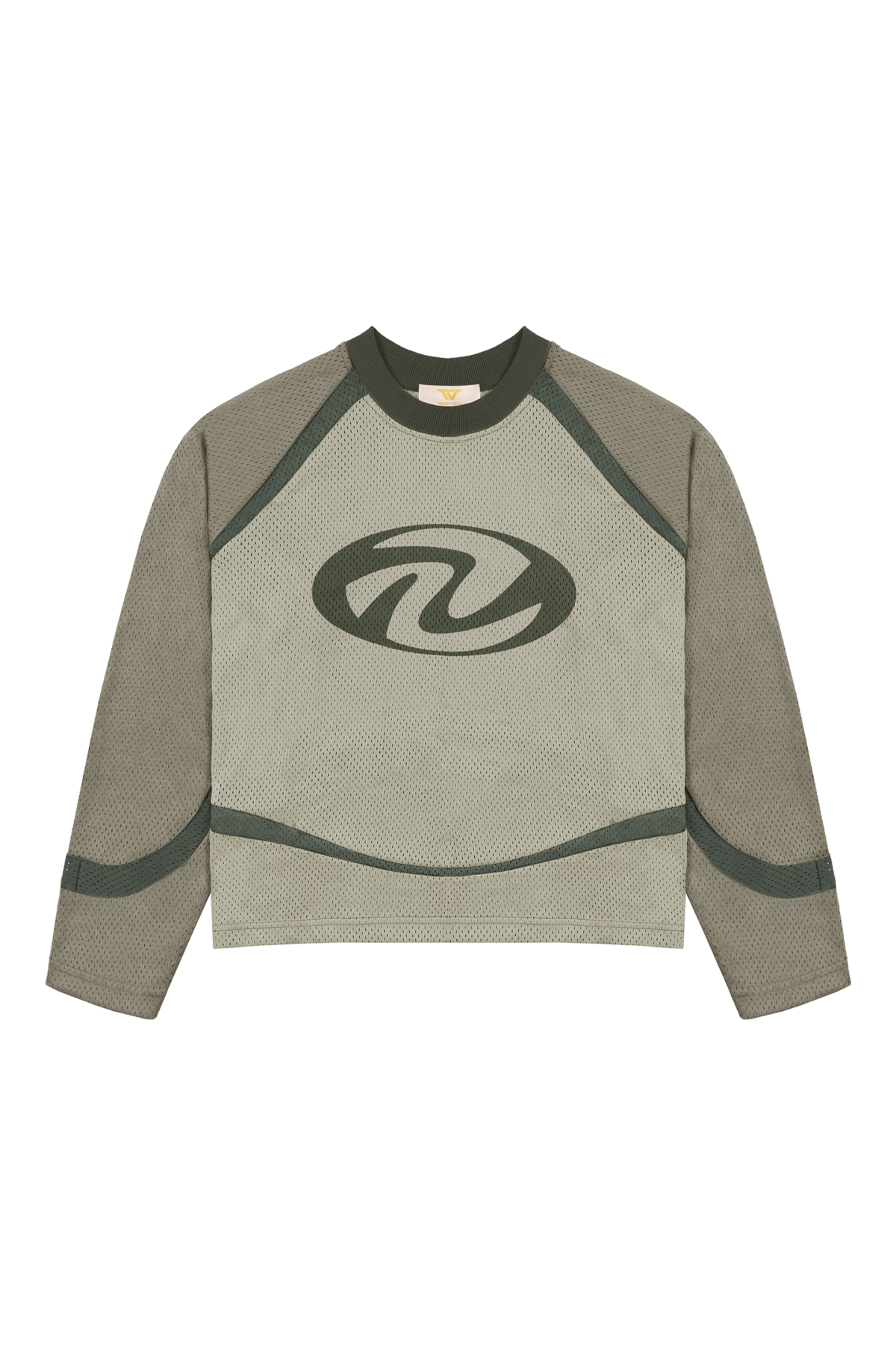 Olive Mesh Long Sleeve