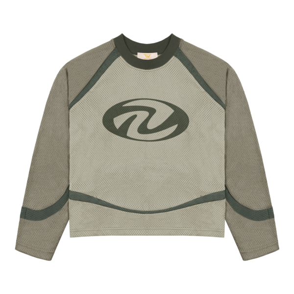 Olive Mesh Long Sleeve